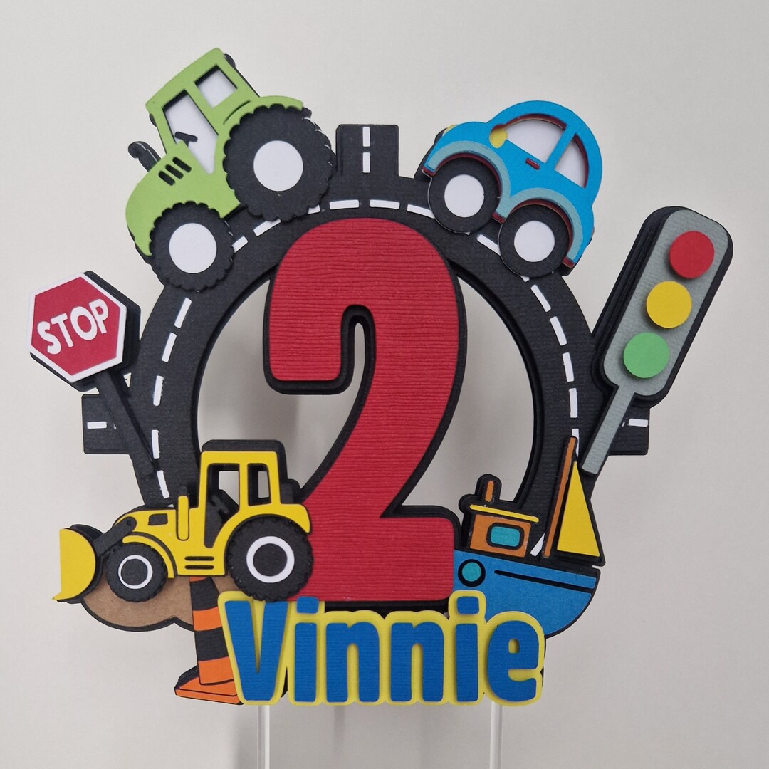 Vehicles Happy Birthday Banner Set | 2-Piece Wall Garland With Cars, Planes, Ships Decor