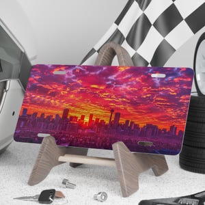 Calgary Sunrise Vanity Plate, Calgary Vanity Plate, Calgary Sunrise License Plate, Calgary Sunrise Vanity Plate Gift