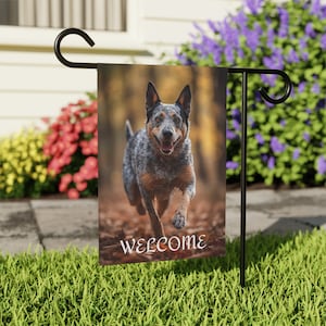 Australian Cattle Dog Garden & House Banner, Australian Cattle Dogl Welcome Garden Flag, Australian Cattle Dog Lover Gift,
