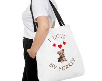 Borsa tote per amanti dello Yorkshire, borsa tote, regalo per amanti dello Yorkshire, regalo per cuccioli di Yorkshire, regalo per amanti degli animali, regalo per amanti dei cani, borsa tote per proprietari di Yorkshire, borsa tote per animali domestici