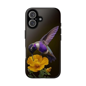 Funda resistente para teléfono con diseño de colibrí, regalo para amantes de los colibríes, regalo de Costa para amantes de los colibríes, regalo para observadores de aves, funda bonita para teléfono, funda para amantes de las aves