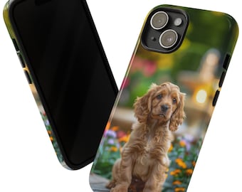 Cocker Spaniel Puppy Tough Phone Cases for iPhone, Samsung, or Google Pixel, Tough Phone Cases, Tough Phone Case Gift