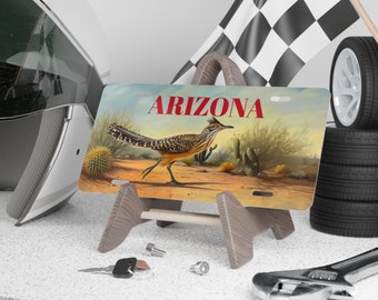 Arizona Vanity Plate, Roadrunner Vanity Plate, Arizona Roadrunner Vanity License Plate, Arizona Vanity Plate Gift