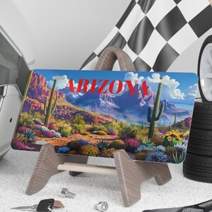 Arizona Vanity Plate, Desert Vanity Plate, Arizona Desert Vanity License Plate, Arizona Vanity Plate Gift, Prezent dla kolekcjonera tablic rejestracyjnych