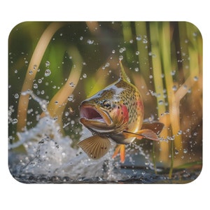 Musmatta för cutthroat-öring (rektangel), present till fiskare, present till fiskare, present till naturälskare, present till friluftsmänniska, present till flugfiskare