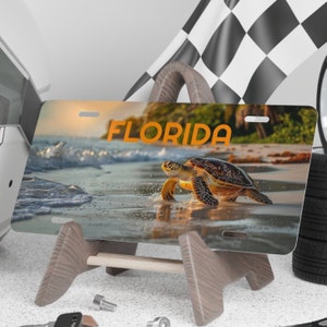 Florida Vanity Plate, Florida Wildlife Vanity Plate, Florida Turtle Vanity License Plate, Florida Vanity Plate Gift, Florida Lover Gift