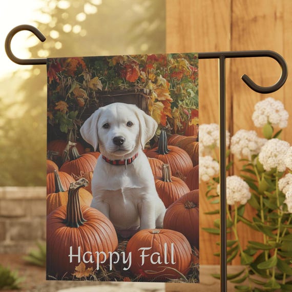 Gartenflagge 'Herbst Mit Hund & Eichhörnchen' - Doppelseitige Herbstdeko Für Zaun, Veranda & Gartenweg (30,5 X 45,7 Cm)