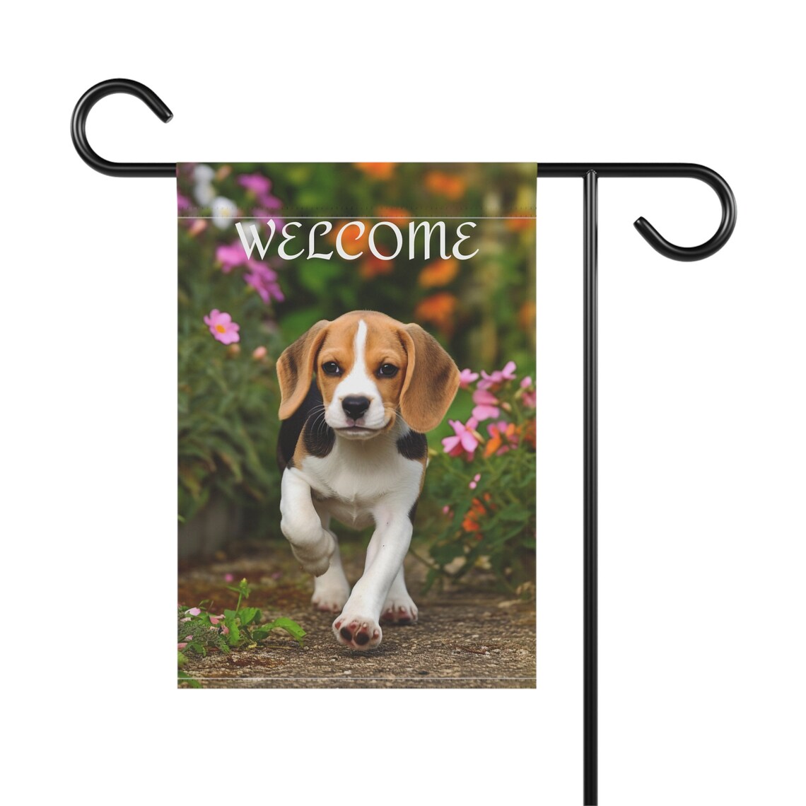 Beagle Garden & House Banner, Beagle Welcome Garden Flag, Beagle Lover ...