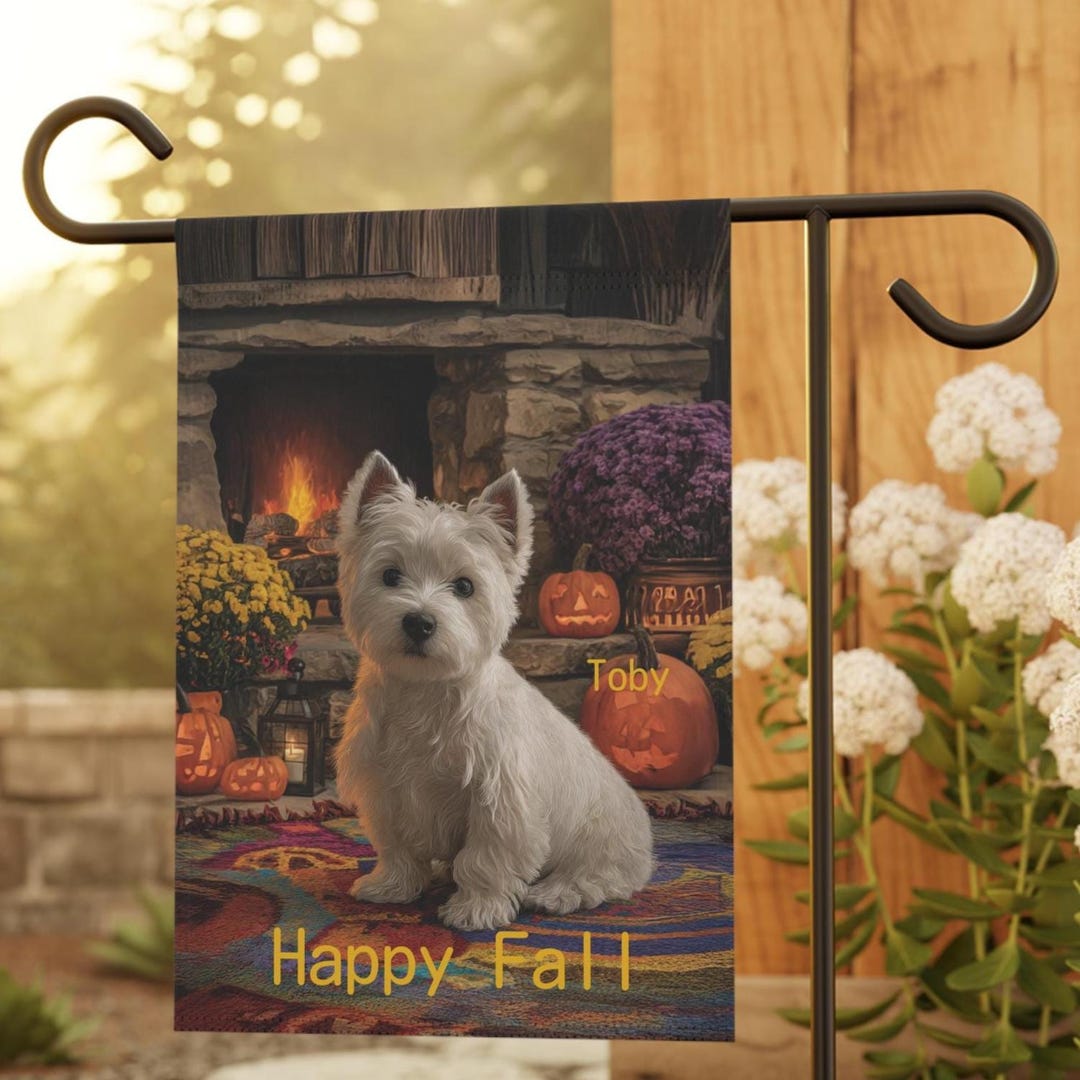 PERSONALIZED, Westie Puppy Fall Garden Flag, Two Sizes, Westiee House ...