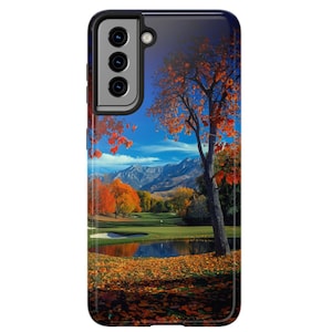 Golf Course iPhone and Samsung Tough Cases, Phone Case Gift for Golfer, Golfing Phone Case Gift, Golf Pro Phone Case Gift