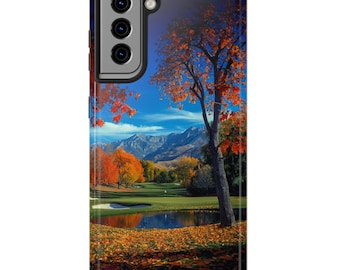 Golf Platz iPhone und Samsung Tough Hüllen, Handyhülle Geschenk für Golfer, Golfen Handyhülle Geschenk, Golf Pro Handyhülle Geschenk