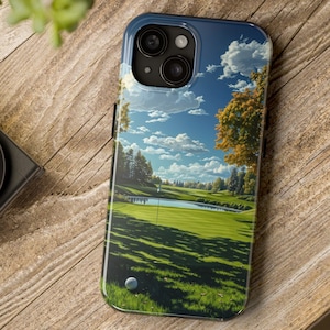 Golf Course iPhone and Samsung Tough Cases, Phone Case Gift for Golfer, Golfing Phone Case Gift, Golf Pro Phone Case Gift