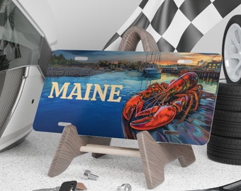 Maine Vanity Plate, Maine Lobster Vanity Plate, Maine Vanity Plate Gift, Maine Lover Gift, Lobster Lover Gift