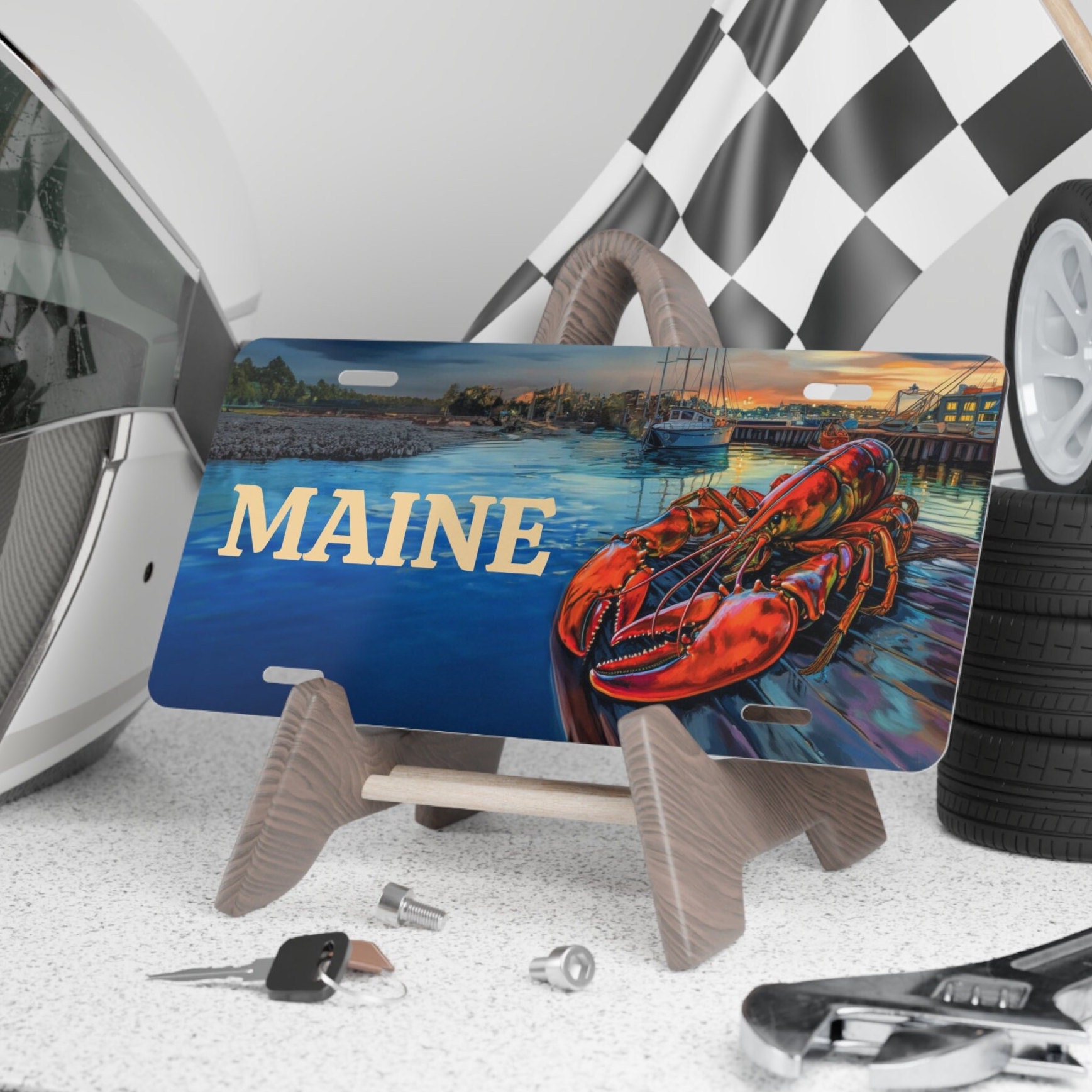Maine Vanity Plate, Maine Lobster Vanity Plate, Maine Vanity Plate Gift