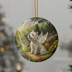 PERSONALIZED Ceramic Westie Memorial Ornaments, Cherished Pet Memorials, Holiday Decorations, Gifts for Dog Lovers, Dog Lovers&#39; Ornaments
