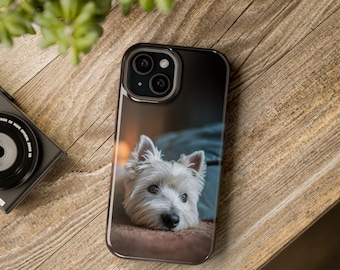 Westie Magnetic Tough Case, Scottish Westie Design, Phone Cover, Gift for Westie Lovers, Durable Case, Westie Art Case, Magnetic Case