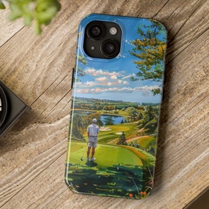 Golf Course iPhone and Samsung Tough Cases, Phone Case Gift for Golfer, Golfing Phone Case Gift, Golf Pro Phone Case Gift, Golfer Gift