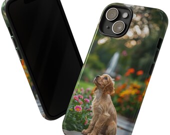 Cocker Spaniel Puppy Tough Phone Cases for iPhone, Samsung, or Google Pixel, Tough Phone Cases, Tough Phone Case Gift