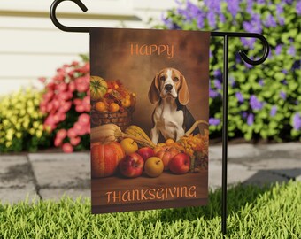 BlissYard Thanksgiving Gartenflagge – Mit Schwarzem Labrador, Doppelseitig, 30,5x45,7 Cm, Herbstdekoration Für Hof & Garten