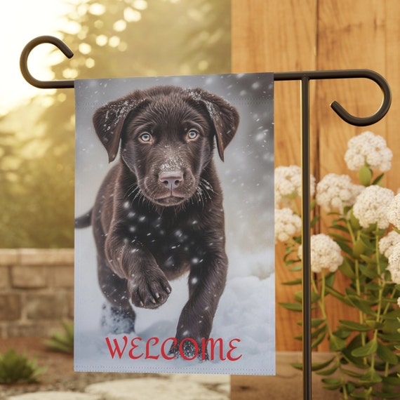 Chocolate Labrador Retriever Garden & House Banner, Chocolate Lab