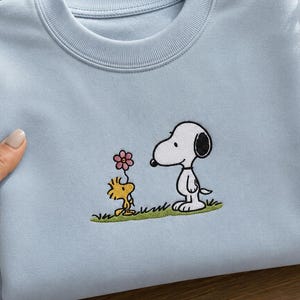 Cartoon Dog and Bird Embroidery Design | Cute Animal Stitch (Digital Download)