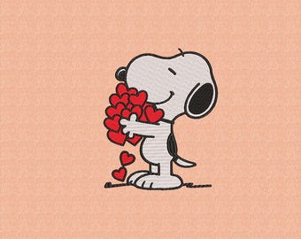 Cute Valentine Hug Embroidery Design | Heart Bouquet Cartoon Love File | Romantic Gift Machine Embroidery Pattern