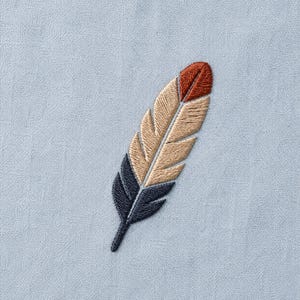 Boho Feather Embroidery Design | Minimalist Nature Machine File (Digital Download)