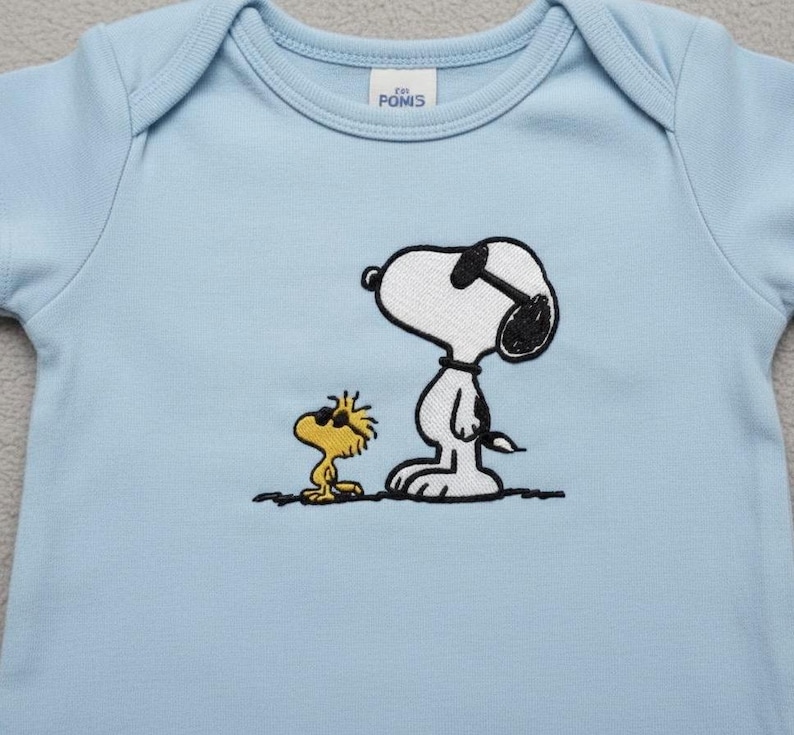 Cartoon Dog & Bird Embroidery Design | Retro Best Friends Patch (Digital File) image 5