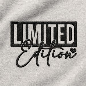 Limited Edition Embroidery Design | Premium Typography Machine Embroidery File | Modern Streetwear Embroidery Pattern for Shirts, Hoodies