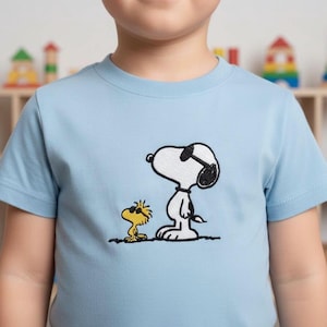 Cartoon Dog & Bird Embroidery Design | Retro Best Friends Patch (Digital File) image 3