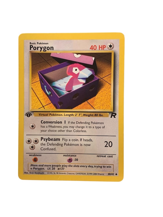 1st Edition PORYGON 48/82 Team Rocket Vintage 1999 Wizards of the Coast  Pokmon TCG Trading Card Uncommon - Etsy