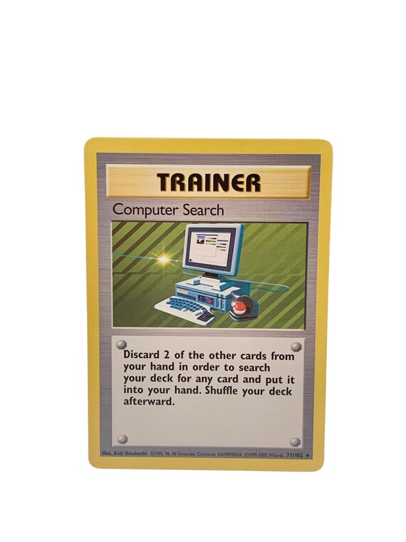 Limited Edition 4th Print (1999-2000) UK Print - Computer Search 71/102 Rare Trainer -Base Set 2000 WOTC Pokmon TCG Base Set Trading Card Limited Edition 4th Print (1999-2000) UK Print - Computer Search 71/102 Rare Trainer -Base Set 2000 WOTC Pokmon TCG Base Set Trading Card