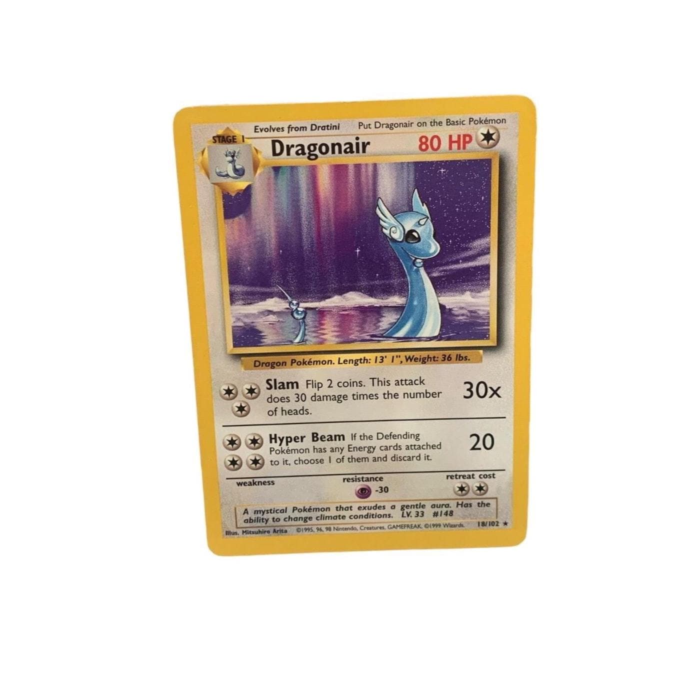 dragonair pokemon card value 18 102 Base Set Rare #18 choose and discard. Set: Base Set (Shadowless) Card: