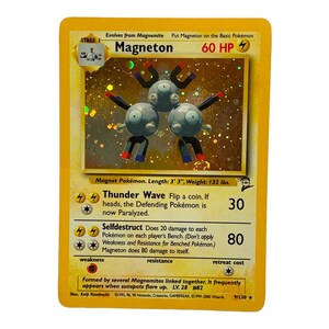 Magneton Holo Rare 9/130 Vintage Pokemon Card Base Set #2 1999-2000 Wizards of the Coast Pokemon TCG