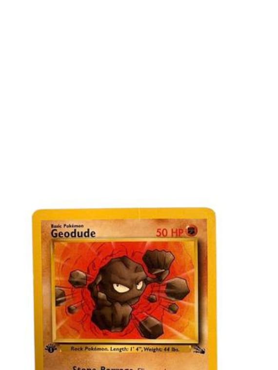1999 geodude pokemon card Geodude 1st Edition (47) 1999 Pokemon Fossil