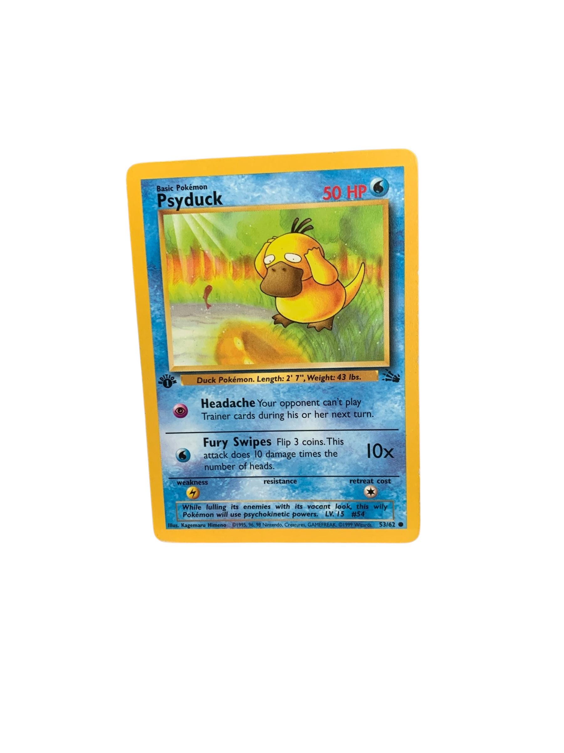 1st Edition Psyduck 53/62 62 Fossil Set 1999 Wizards of the Coast
