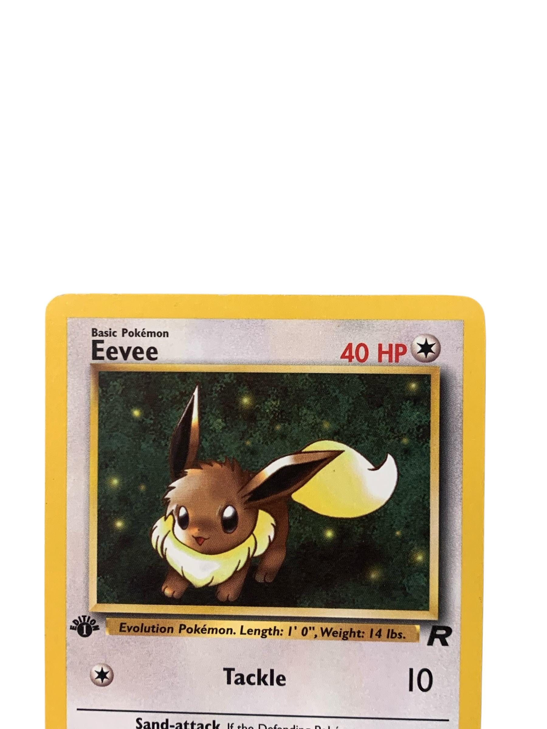 eevee first edition card 1st Edition Eevee 55/82 Team Rocket Vintage 1999 Wizards of the Coast  Pokémon TCG Trading Card