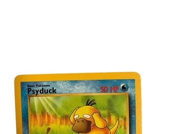 1999 psyduck pokemon card 1st Edition Psyduck 53/62 62 Fossil Set 1999 Wizards of the Coast Pokémon  TCG Trading Card