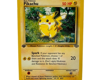1999.pekatu.CGC.ＧＥＭＭＴ CGC 7.5 GEM MINT 10 Pikachu 1st Edition Jungle 60/64 Pokemon