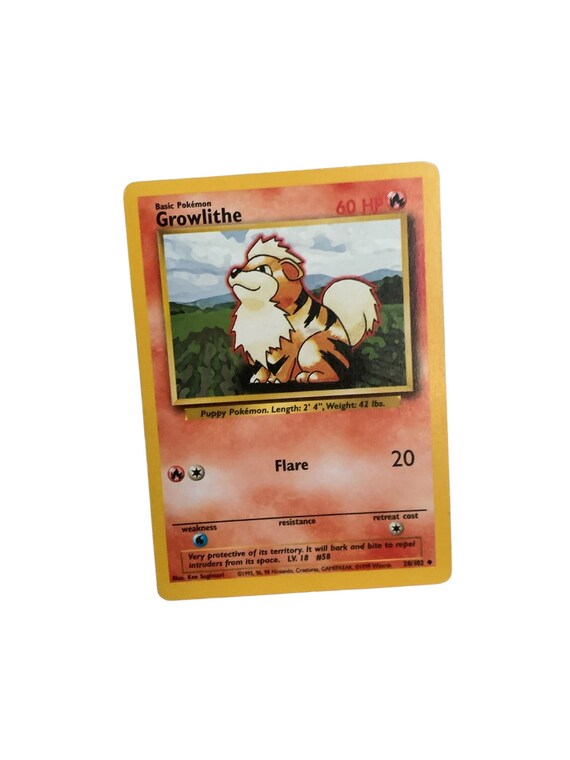 Growlithe 28/102 Base Set 1999 Wizards of the Coast Vintage Pokmon TCG  Trading Card - Etsy UK