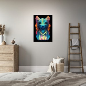 Colorful Cat Hologram Painting, Poster, Wall Decoration Paper Poster image 8
