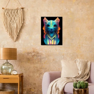 Colorful Cat Hologram Painting, Poster, Wall Decoration Paper Poster 45x60 cm / 18x24″