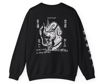 Negative Thoughts - Oni Mask  Heavy CrewNeck