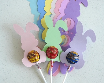Porta paletas con forma de conejito de Pascua - Paquete de 10