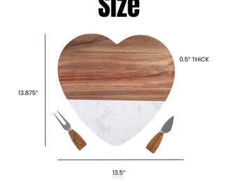 Personalized Marble Wood Cheese Board Set, Bridal Shower Gift