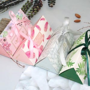 50 Wedding Favor Boxes with Ribbon: Elegant Candy Gift Boxes