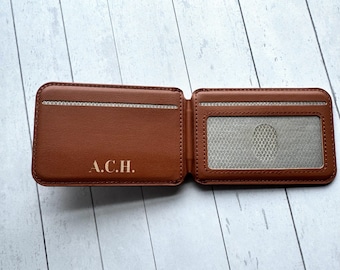 Adjustable Phone Wallet Stand Cards Holder, Personalized Leather iPhone Wallet