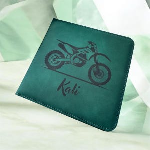 Porte-documents personnalisé pour carte grise et assurance moto, organisateur de boîte à gants sur mesure
