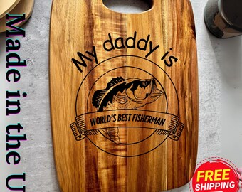Personalized Cutting Board, Custom Engraved Fishing Boards, Gift for Him