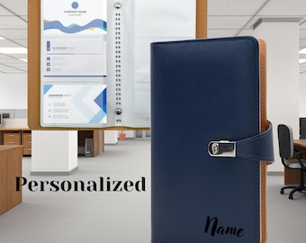 Business Card Book Holder Organizer, Personalized Credit Cards Binder, Trading Card Storage